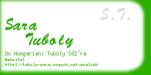 sara tuboly business card